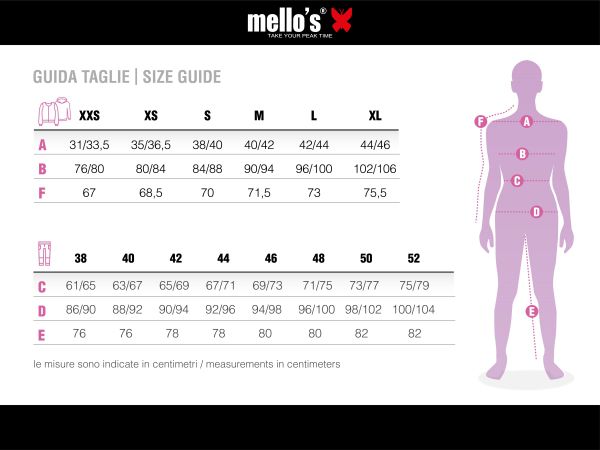 Guide taille femme | Mello's